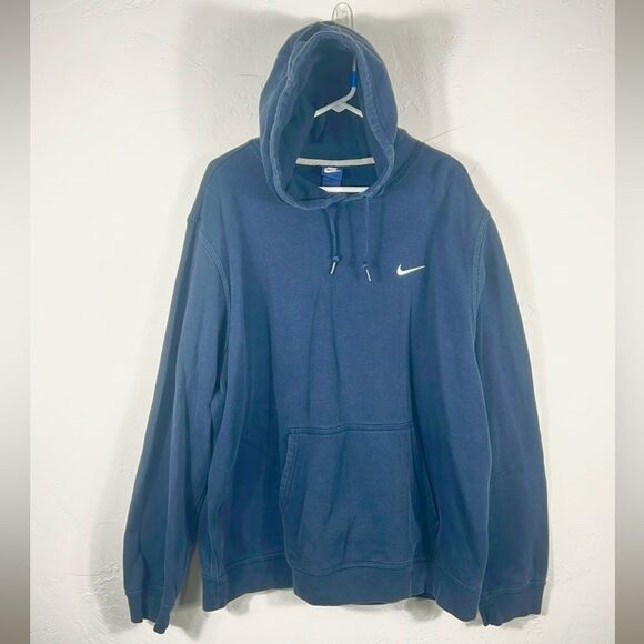 🔥 Vintage NIKE Essential HOODIE SWEATSHIRT - Obsidian Color - 3XL - EXCELLENT - Picture 1 of 8